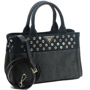 Prada Canapa Denim Tote Bag